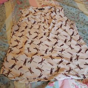 Express tank top blouse dragonfly